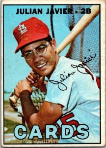 1967 Topps Baseball Card Julian Javier St Louis Cardinals sk2264