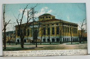 Lincoln Nebraska City Library 1907 Postcard L19