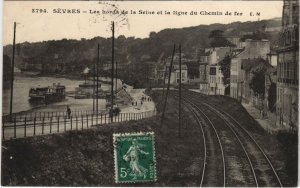 CPA SEVRES - Les bords de la Seine et la ligne du Chemin de fer (44372)