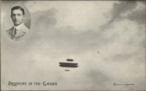 Pioneer Aviation Brookins in the Clouds 1910 Postcard