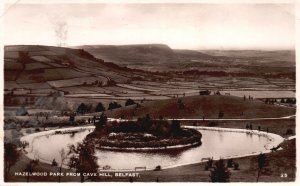 Vintage Postcard 1949 Hazelwood Park From Cave Hill Belfast United Kingdom RPPC