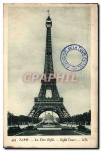 Old Postcard Paris Eiffel Tower