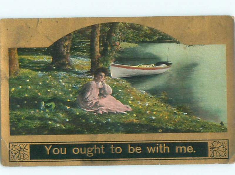 Divided-Back PRETTY WOMAN Risque Interest Postcard AA7816