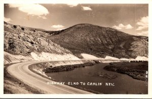 Nevada Highway Between Elko and Carlin Real Photo