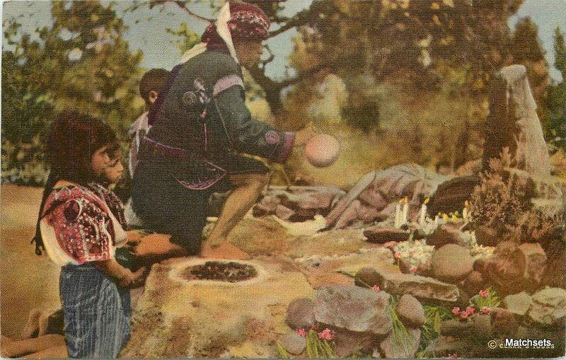 GUATEMALA Indians Worshipping Pagan Shrine #8 postcard 6274