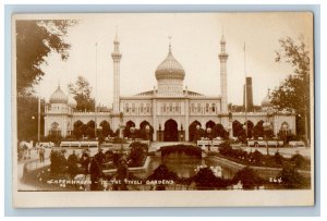 c1920's Copenhagen Denmark, In The Tivoli Gardens RPPC Photo Vintage Postcard 