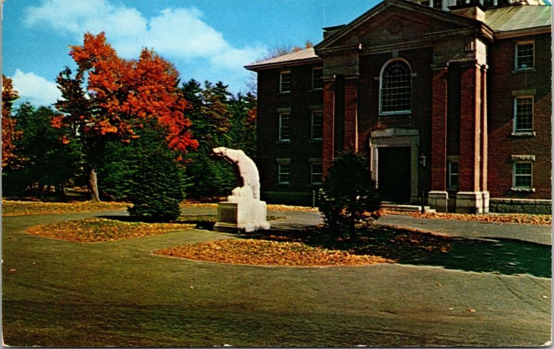 Bowdoin Polar Bear Class Memorial Brunswick ME Chrome Cancel WOB Postcard 