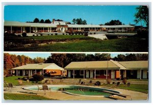 Raleigh NC Postcard Milner Fairfield Motor Court Dual View c1960's Vintage