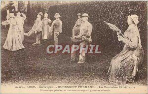 Old Postcard Auvergne Clermont Ferrand Fountain Petrifying