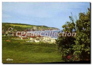 Modern Postcard Pourville on Sea Beach