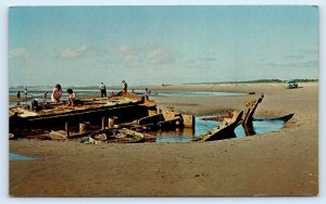 LONG BEACH, WA Washington ~ SHIPWRECK INTREPID c1960s Pacific County Postcard