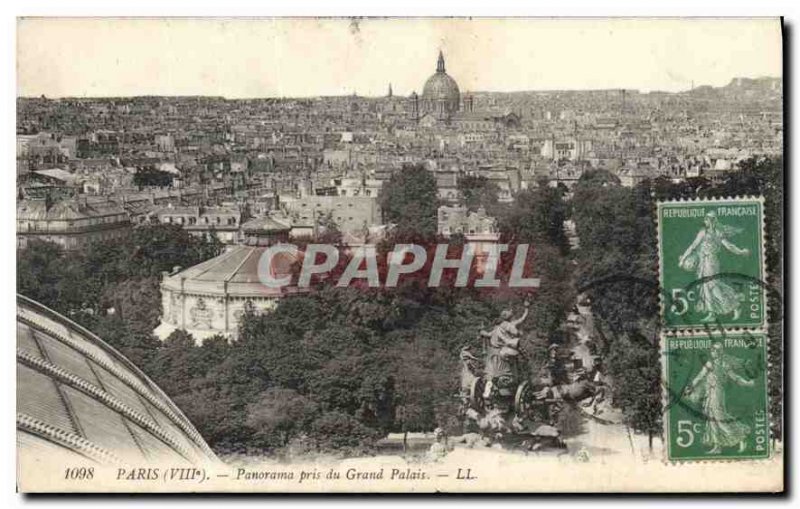 Old Postcard Panorama Paris VIII took the Grand Palais