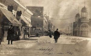 Atlantic City NJ  1909 Street View Storefronts Real Photo Postcard