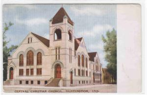 Central Christian Church Huntington Indiana 1908 postcard