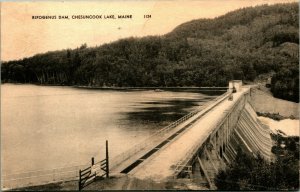 Ripogenus Dam Chesuncook Lake Maine ME 1947 American Post Card Co Postcard