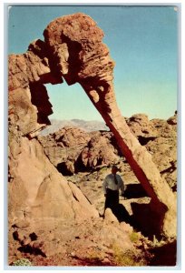 1953 Elephant Rock Valley Of Fire State Park Nevada NV, Los Angeles CA Postcard