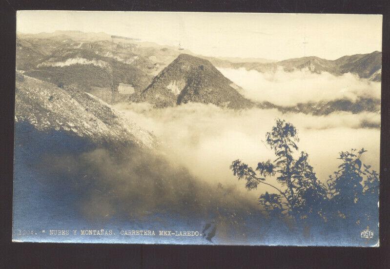 RPPC CARRETERA MEXICO LAREDO NUBES Y MONTANAS VINTAGE REAL PHOTO POSTCARD