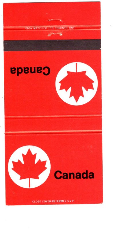 Canada Red Maple Leaf Matchbook Cover