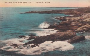 OGUNQUIT, Maine, PU-1937; The Shore From Bald Head Cliff