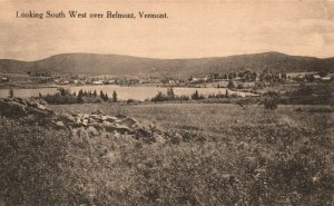 USA Looking South West Over Belmont Vermont Vintage Postcard 04.18