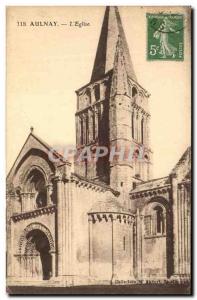 Old Postcard Aulnay L Church