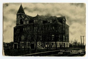 Postcard Midland College Atchison Kan. Kansas Standard View Card