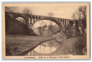 c1920's Petrusse Valley & Adolphe Bridge Luxembourg Unposted Postcard