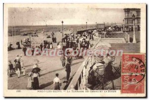 Old Postcard Malo les Bains La Terrasse du Casino and La Digue