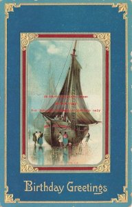 Birthday, Unknown No 307, People Surrounding a Sailboat