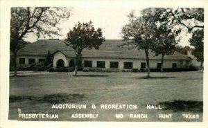 Auditorium Rec Hall Presbyterian Mp Hunt Texas 1950s RPPC Photo Postcard 9965