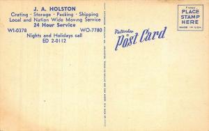 Dallas TX B & B J. A. Holston Crating Packing & Shipping Postcard