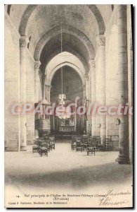 Postcard Old Main Benevento I'Abbaye Nave De I'Eglise