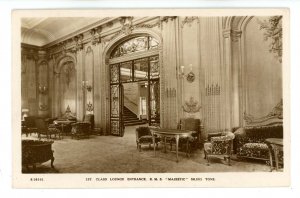 White Star Line - RMS Majestic First Class Lounge Entrance  RPPC