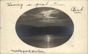 Northport Long Island NY New York c1905 Real Photo Postcard Harbor #2