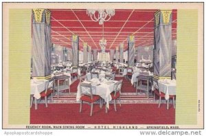 Massachusetts Springfield Hotel Highland Regency Room Main Dining Room