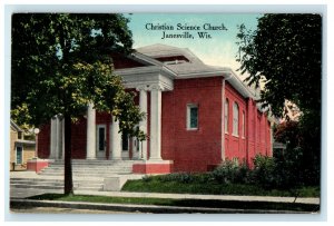 1914 Avalon WI Christian Science Church Janesville Wisconsin WI Postcard 