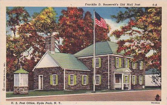 New York Hyde Park Franklin D Roosevelts Old Mail Post U S Post Office 1951