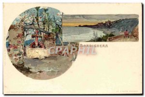 Old Postcard Italy Illustrator Bordighera