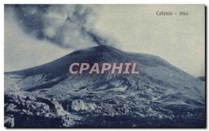 Postcard Old Catania Etna Volcano