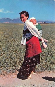 Baby Transportation Korea Postcard