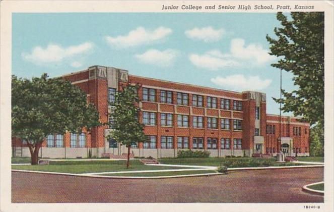 Junior College and Senior High School Pratt Kansas Curteich