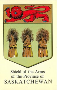 Postcard Canada Saskatchewan Shields of the Arms 23-4065