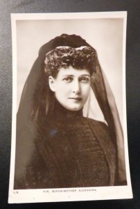 1910 Royalty Postcard Cover RPPC to Wigborough Queen Mother Alexandra