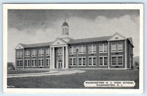 WASHINGTON, New Jersey NJ ~ HIGH SCHOOL Warren County Postcard