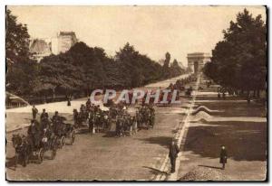 Old Postcard Paris Avenue Du Bois Departure Races