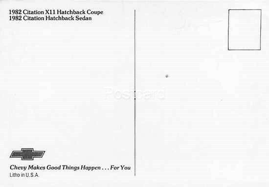 Advertising, 1982 Citation X11 Hatchback Coupe, Hatchback Sedan