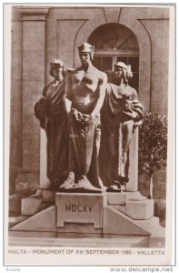 VALLETTA-MALTA , 20-30s ; Monument of 8th September 1565