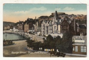 P3212 old postcard george street scene, oban from station scotland