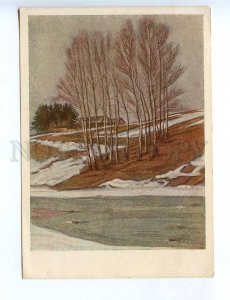 227759 RUSSIA SOKOLOV birches old postcard 