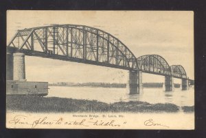 ST. LOUIS MISSOURI MERCHANTS BRIDGE OVER MISSOURI RIVER VINTAGE POSTCARD 1906